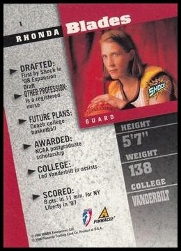 1998 Pinnacle WNBA
